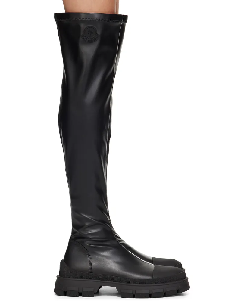 Moncler Black Hevea High Tall Boots 999