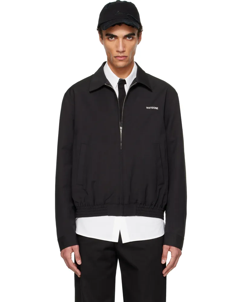 WE 11 DONE Black Classic Cotton Jacket Black