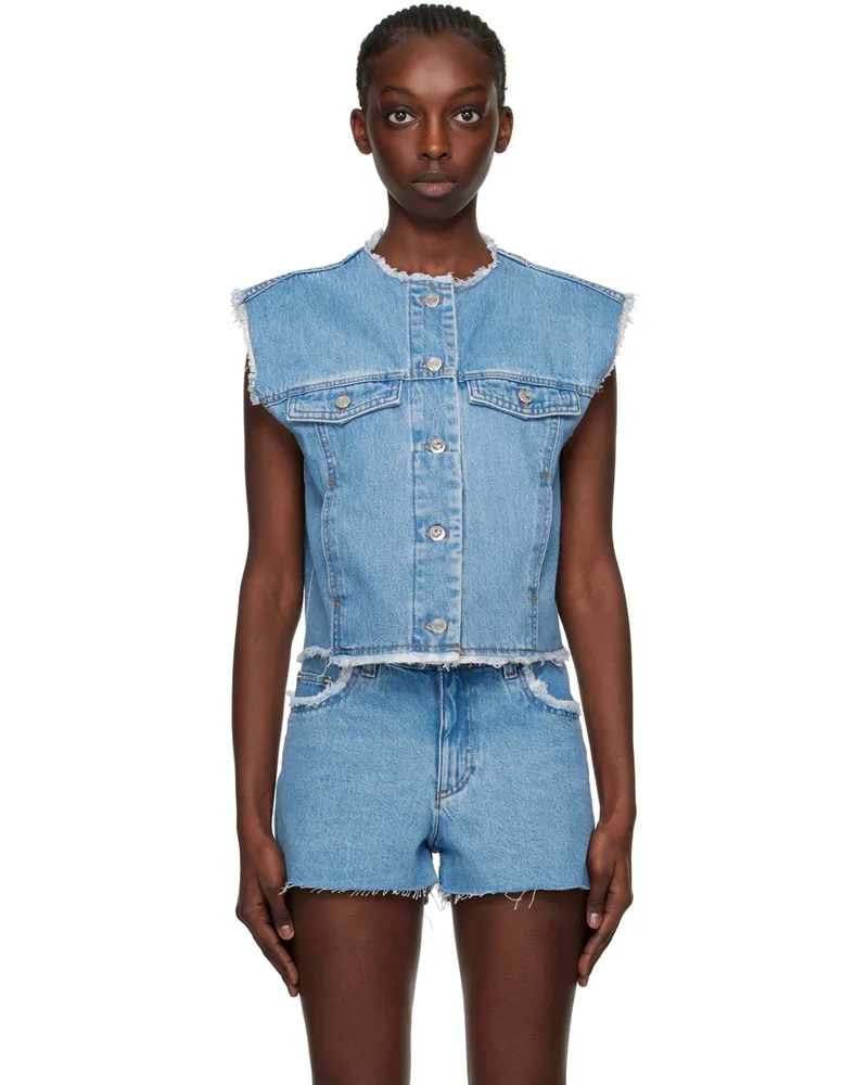 A.P.C. Blue Barbara Denim Vest Iab