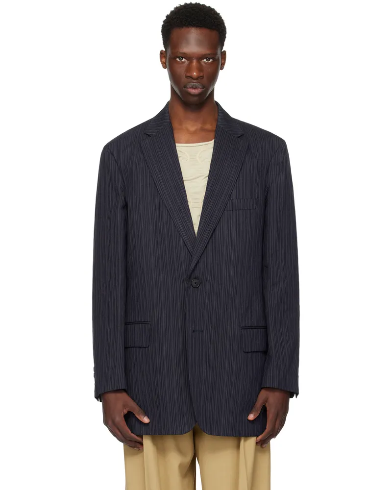 Dries van Noten Navy Loose-Fit Blazer 511