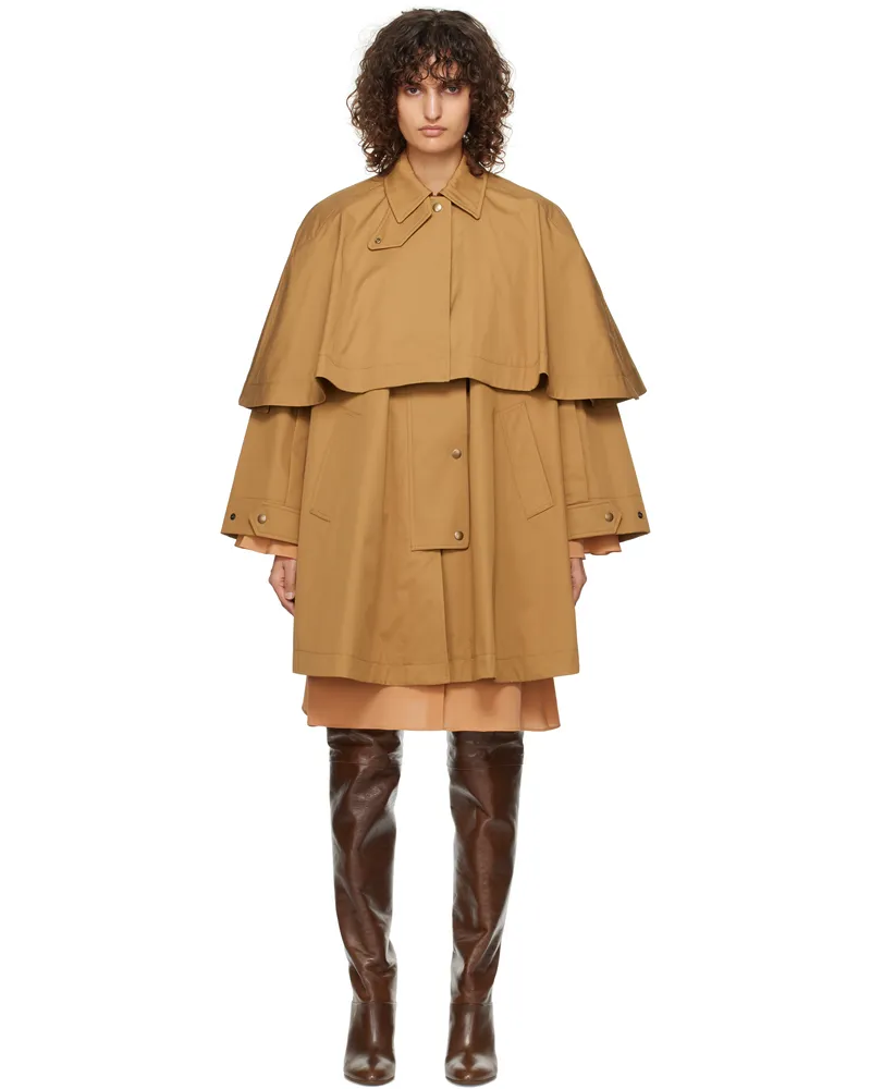 Chloé Tan Capelet Jacket 20y