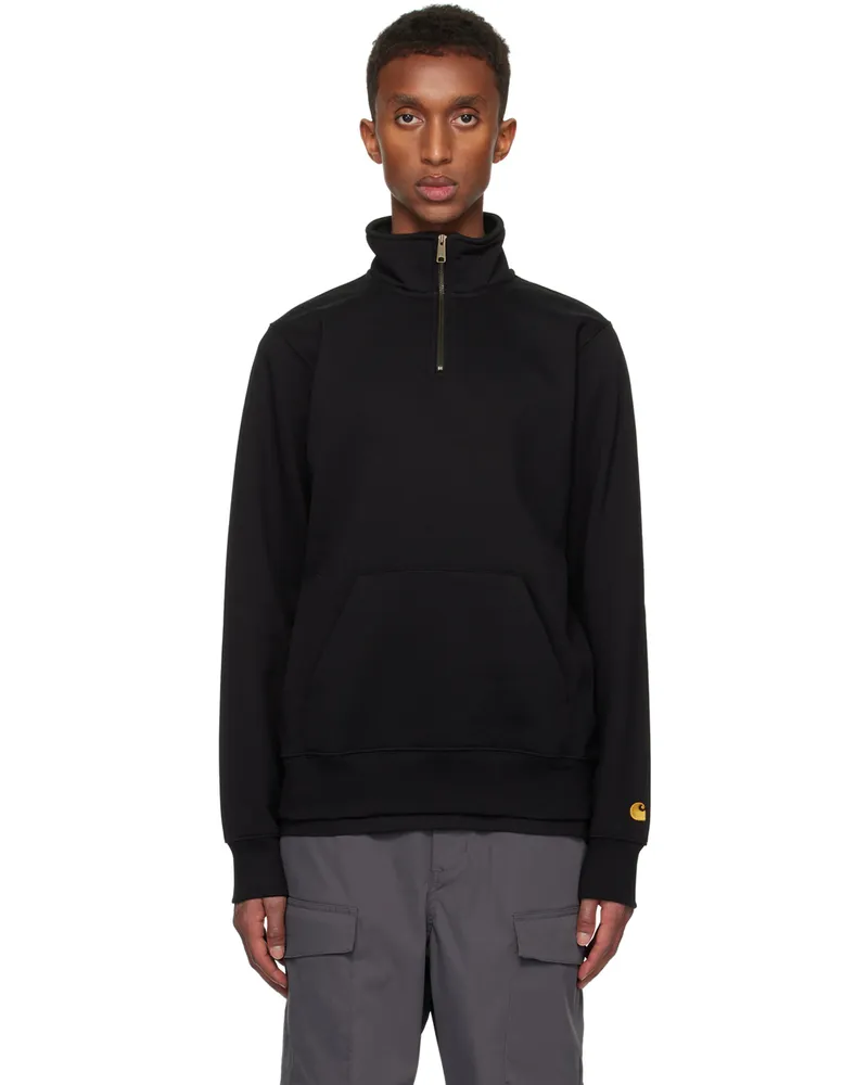 Carhartt WIP Black Chase Neck Zip Sweatshirt 00fxx