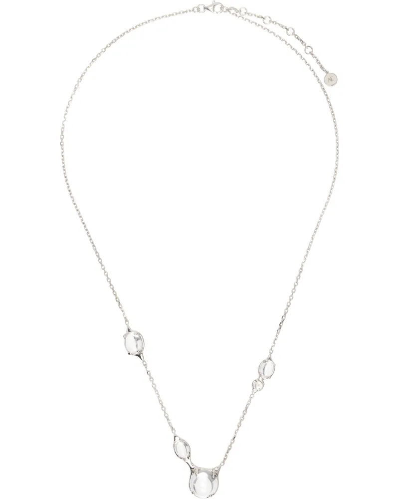 Alan Crocetti Droplet Necklace Rhodium