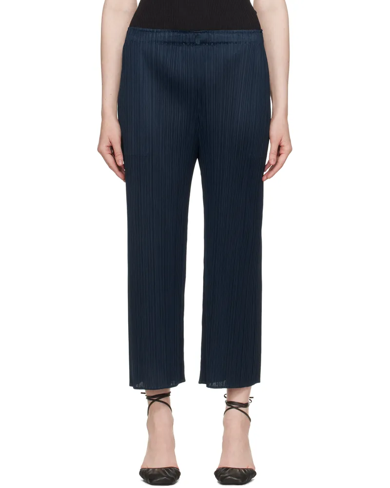 Issey Miyake Navy Monthly Colors April Trousers 77