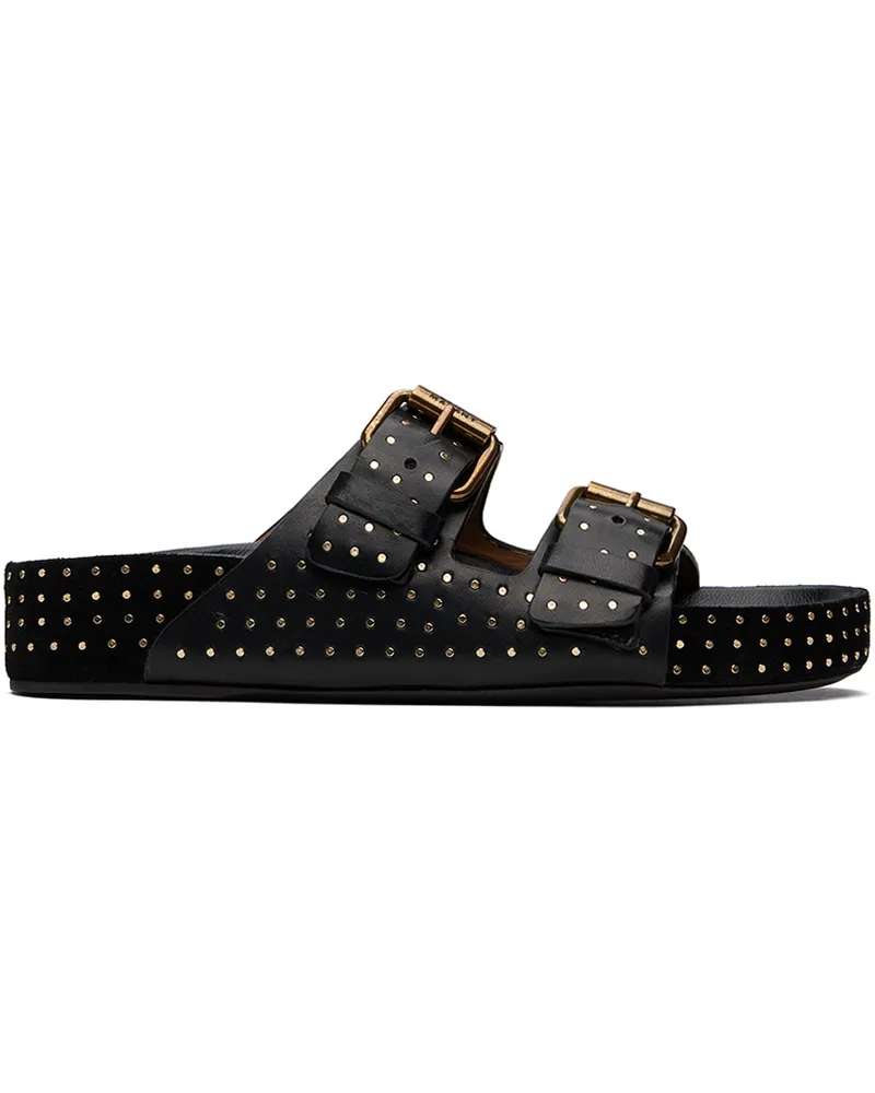 Isabel Marant Black Lennyo Buckle Sandals 01bk