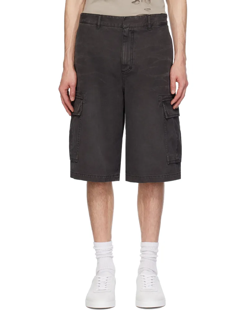 Givenchy Black Embroidered Shorts 001-black