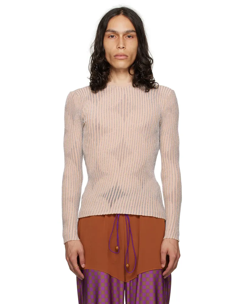ANDREJ GRONAU SSENSE Exclusive Beige Sweater Cream