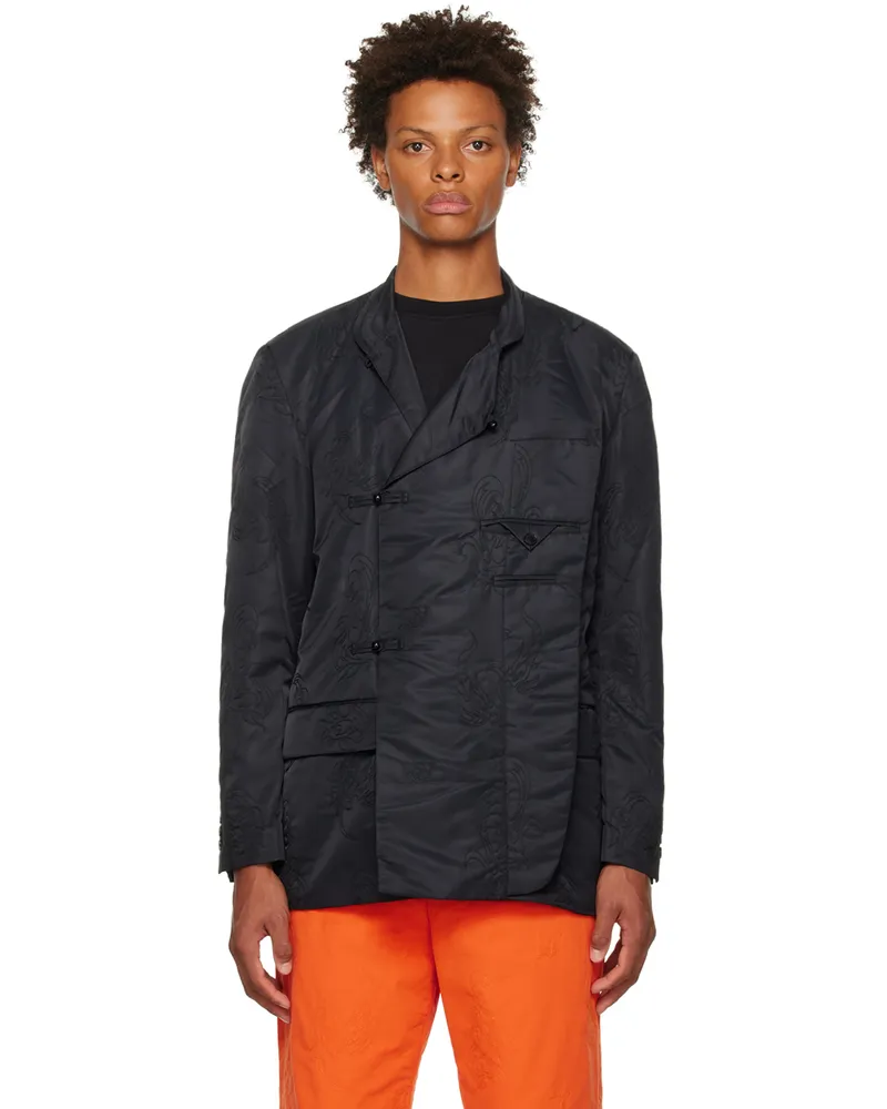 Feng Chen Wang Black Embroidered Blazer Black