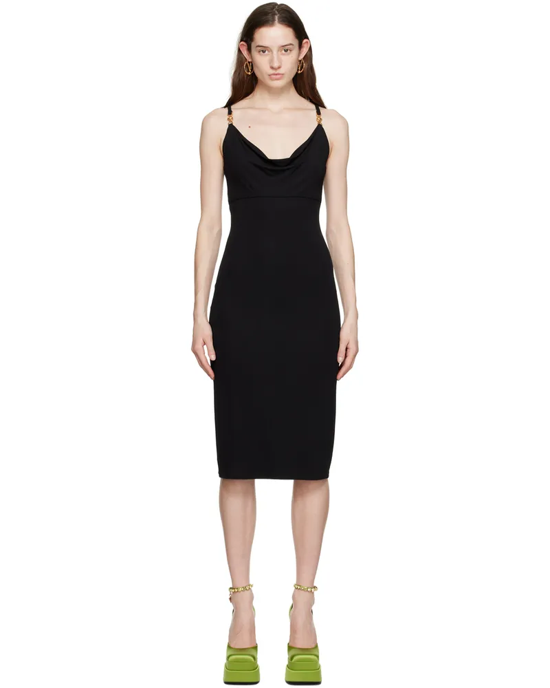Versace Black Medusa Midi Dress 1b000