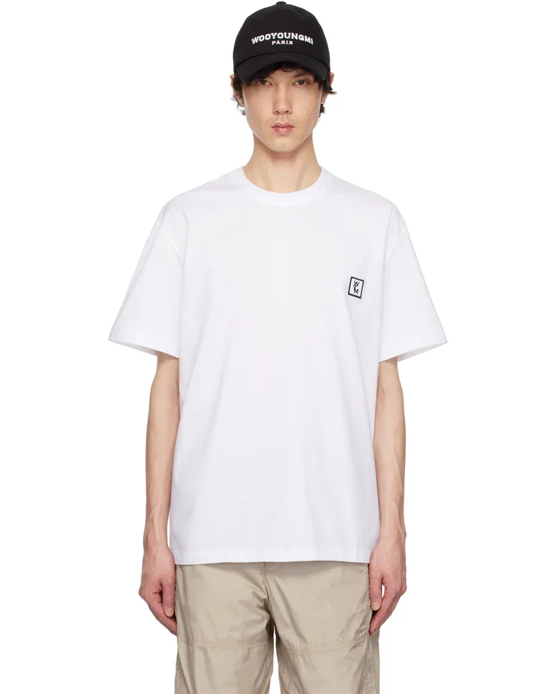 Wooyoungmi White Cotton Back Logo T-shirt White701w