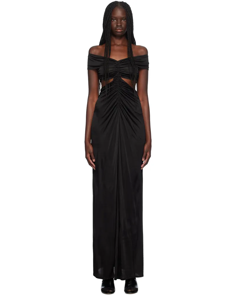 ATLEIN Black Cutout Maxi Dress C0114