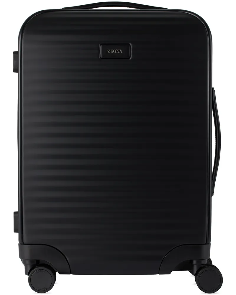 Ermenegildo Zegna Black Polycarbonate Suitcase Ner