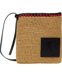 Jil Sander Beige Crochet Crossbody Bag Natural