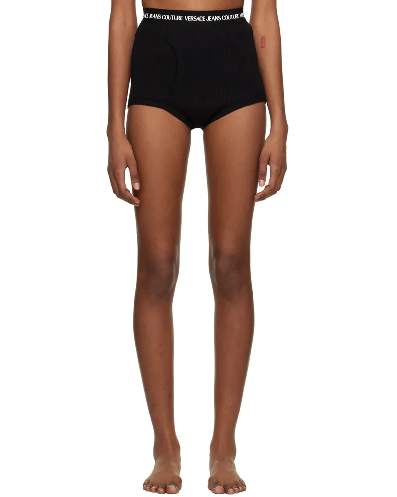 Versace Jeans Black Bonded Shorts E899