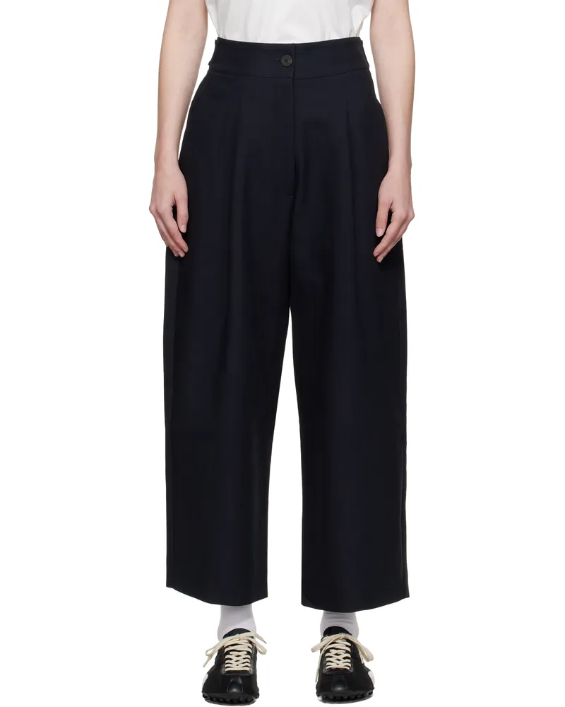 Studio Nicholson Navy Fellini Trousers Darkest