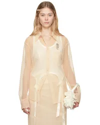 Simone Rocha Beige Embellished Shirt Nude