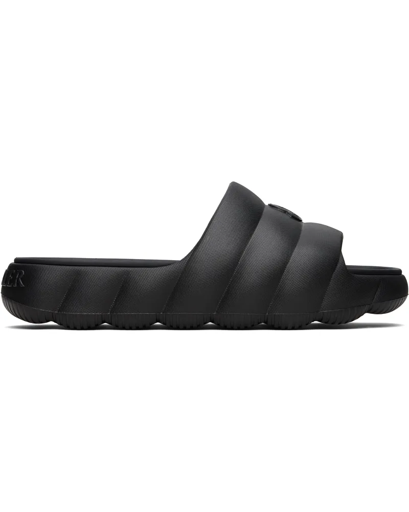 Moncler Black Lilo Quilted EVA Pool Slides 999