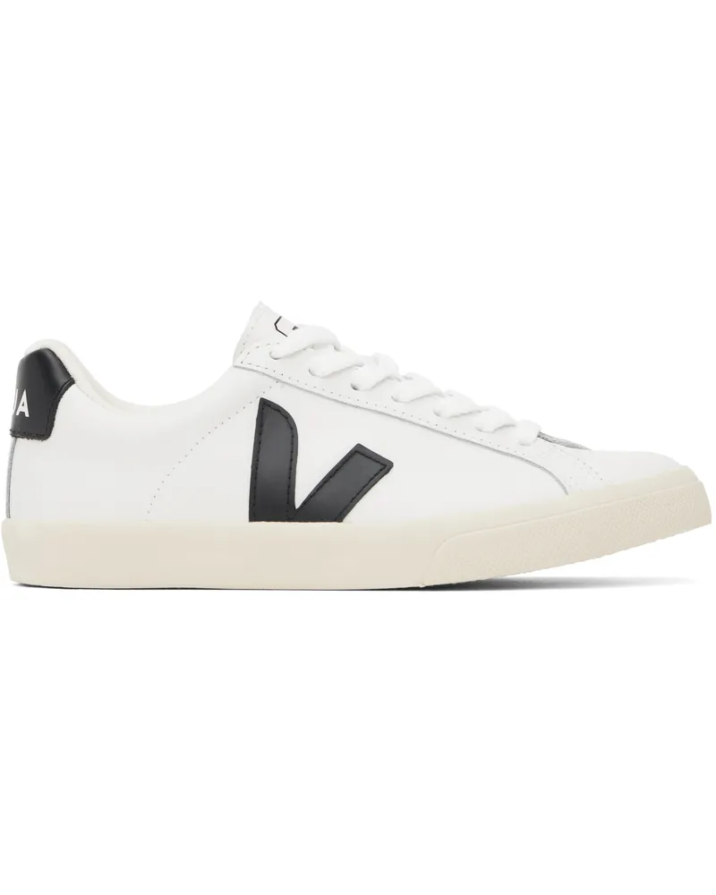VEJA White & Black Esplar Leather Sneakers Extra-white_black