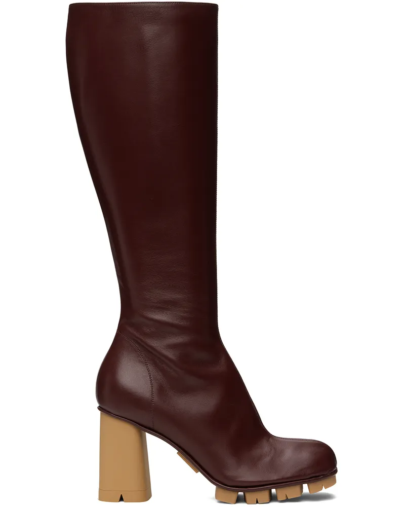 Bottega Veneta Burgundy Shore Boots Merlot