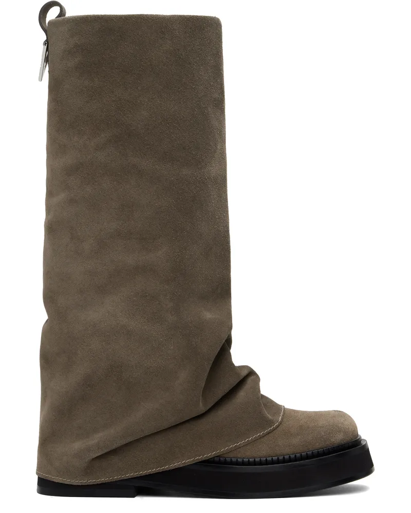 ATTICO Taupe Robin Combat Boots 215