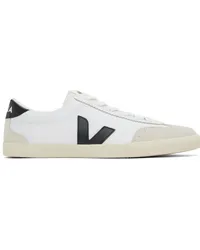 VEJA White & Black Volley Canvas Sneakers White_black