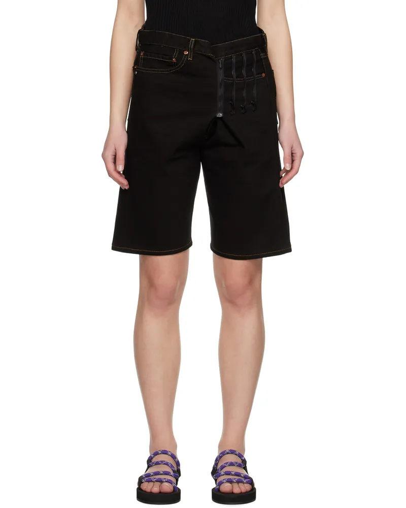 BLESS Black Upcycled Denim Shorts Denim