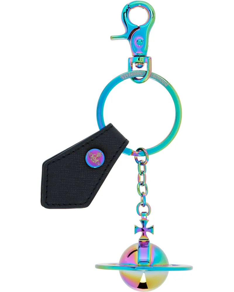 Vivienne Westwood Multicolor 3D Orb Keychain Aw24-black