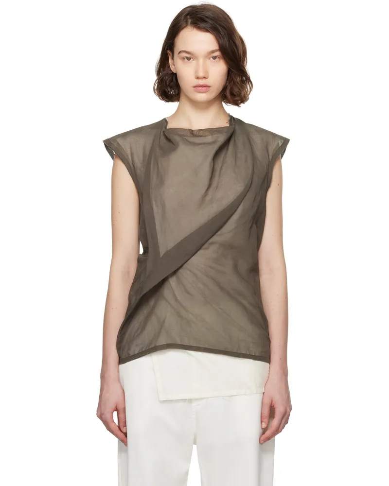 The Row Brown & White Inawa Top Bro