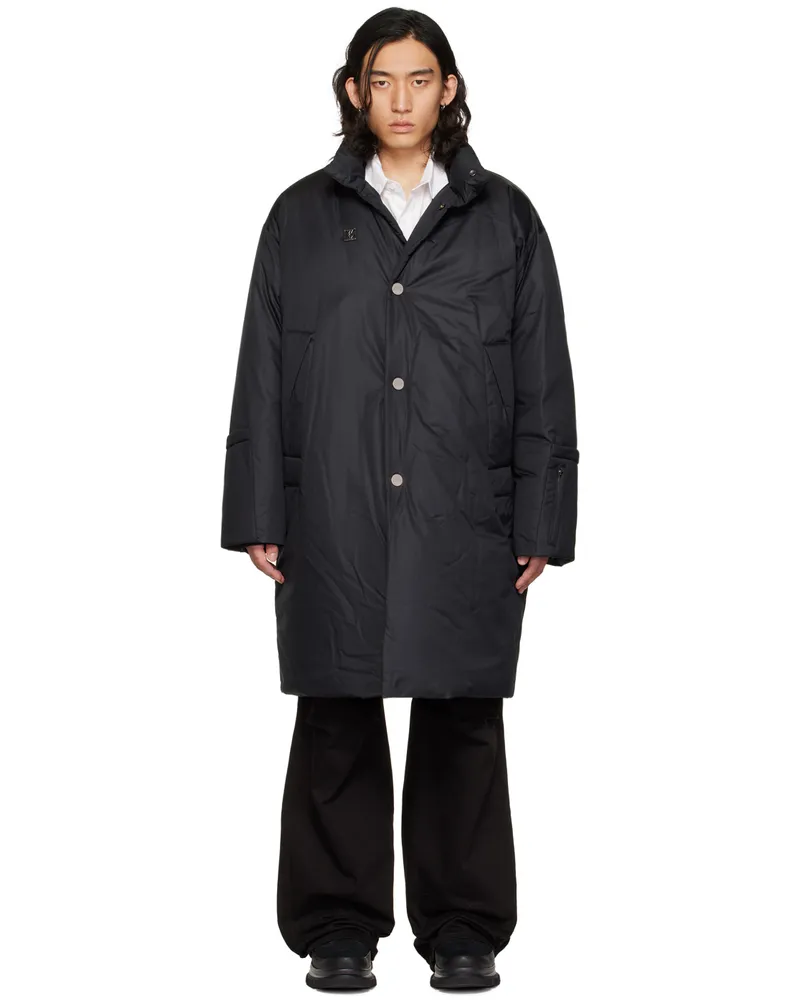 Wooyoungmi Black Stand Collar Down Coat Black