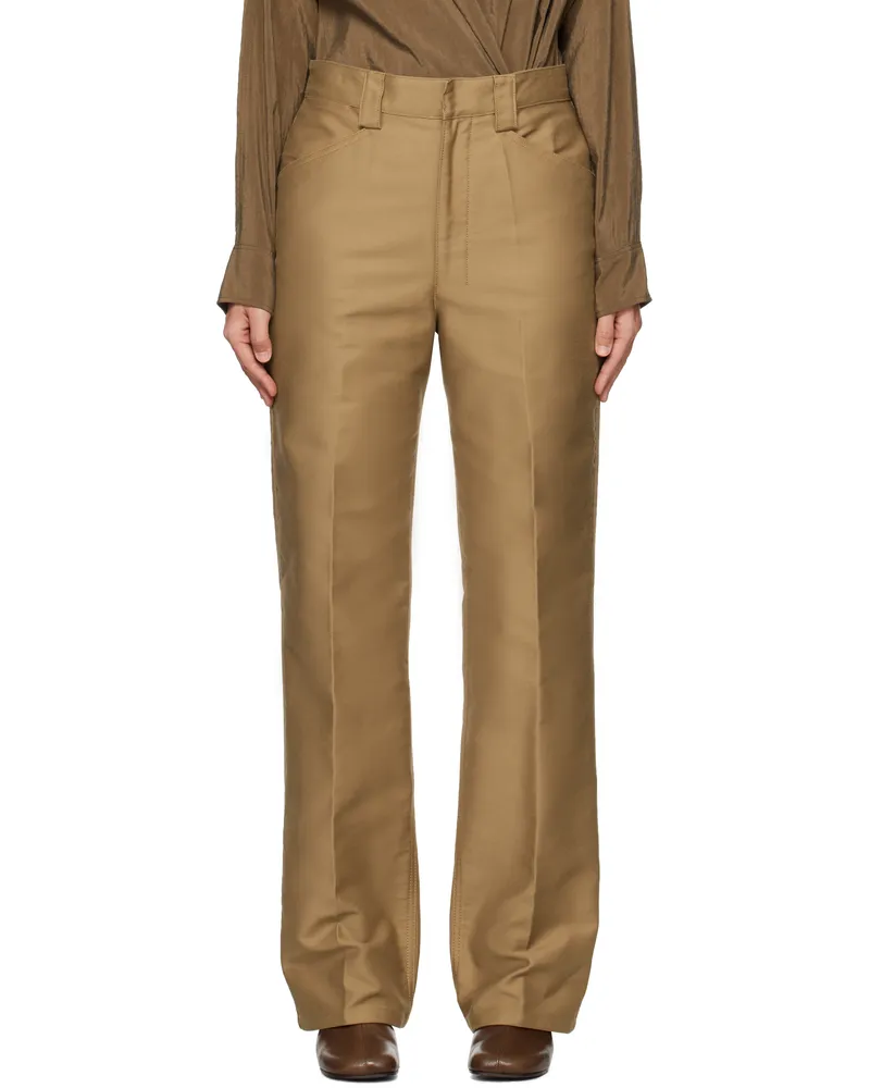Christophe Lemaire Tan Straight Trousers Br460