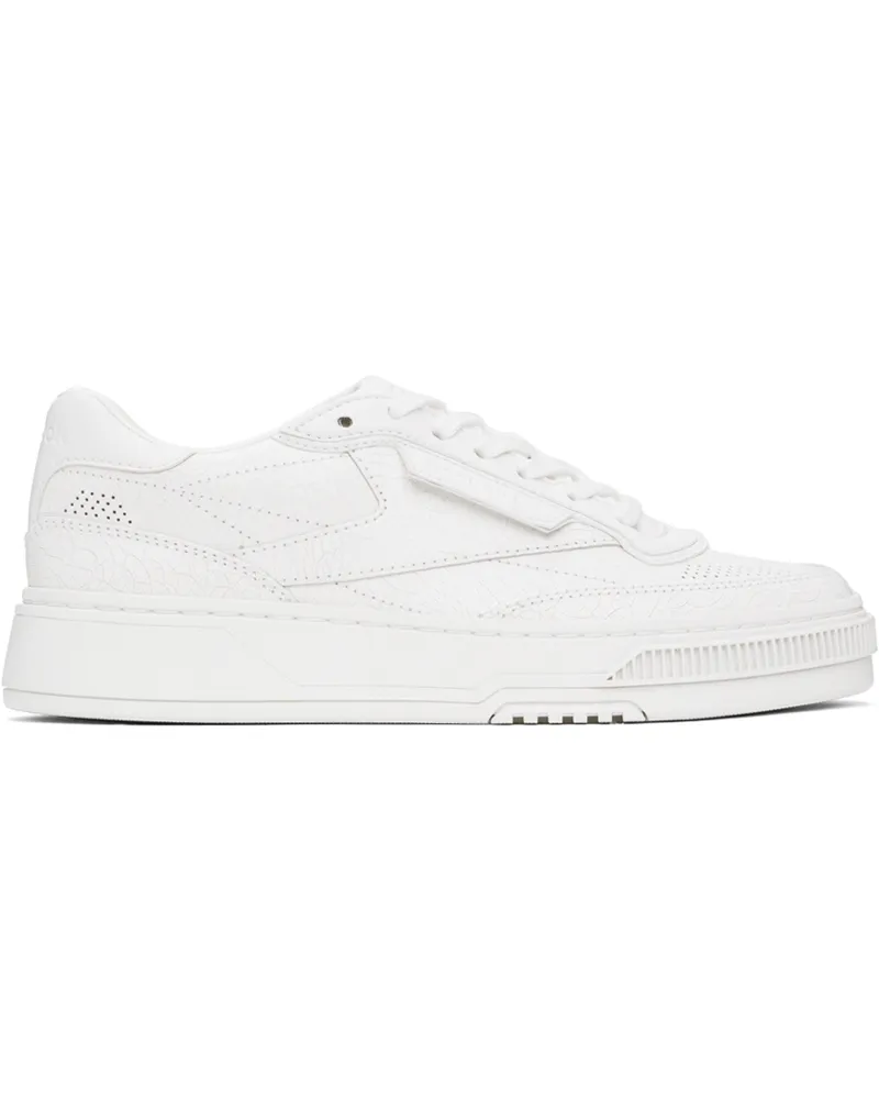 Reebok White Club C LTD Sneakers Cracked