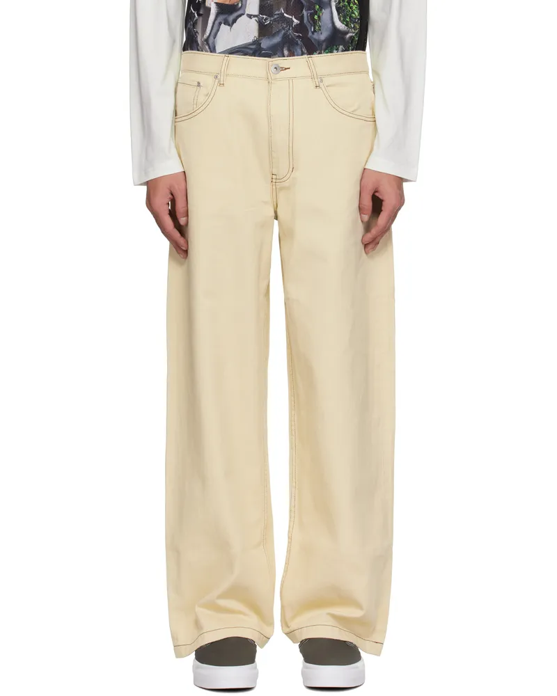 Perks and Mini Beige Alto Jeans Ecru