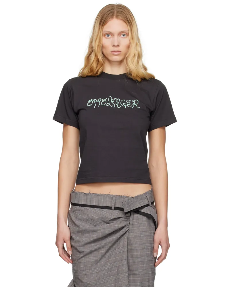 OTTOLINGER Black Fitted Puff Paint T-shirt Black