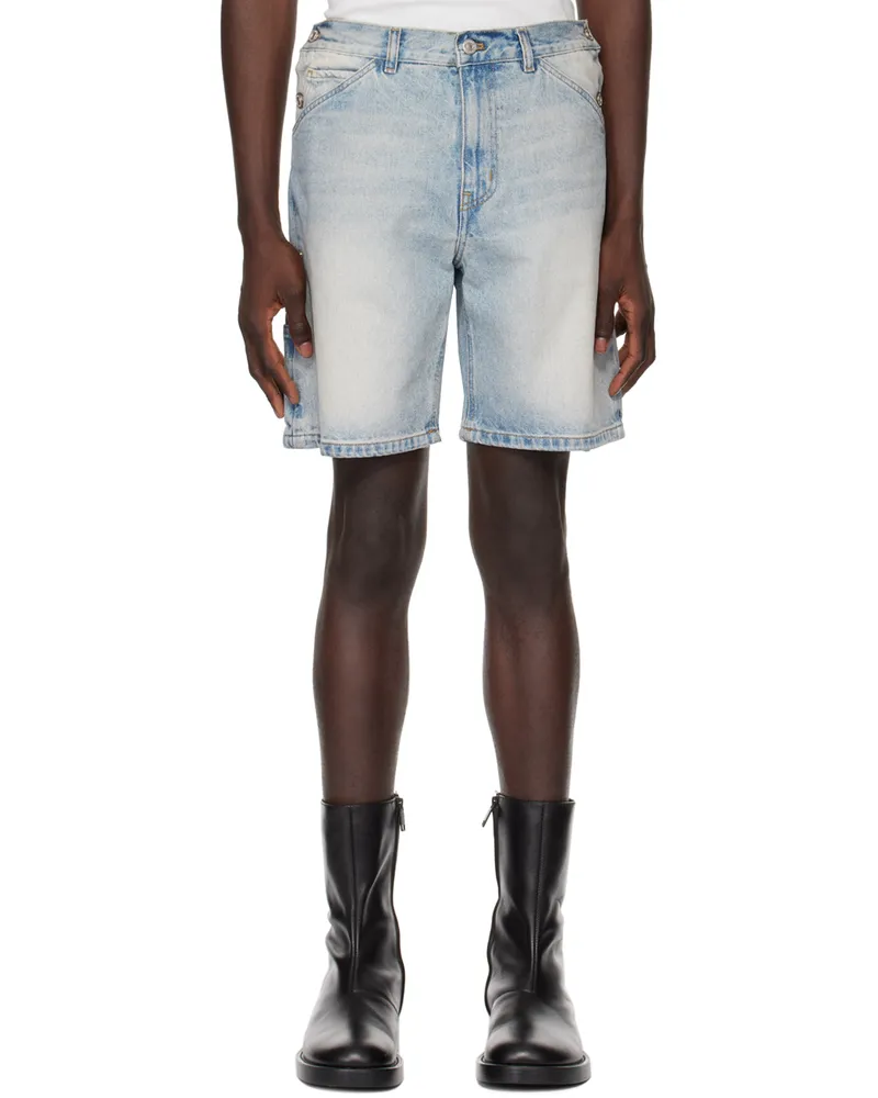 Courrèges Blue Sailor Denim Shorts 7011