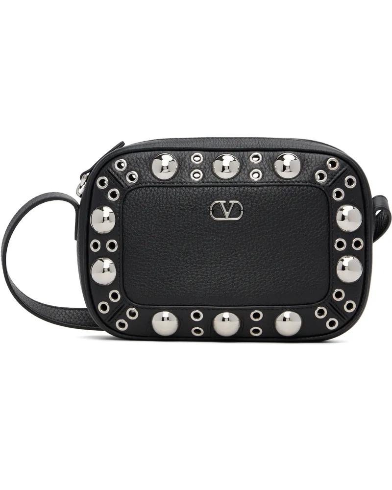 Valentino Garavani Black Nellcôte Calfskin Shoulder Bag 0no