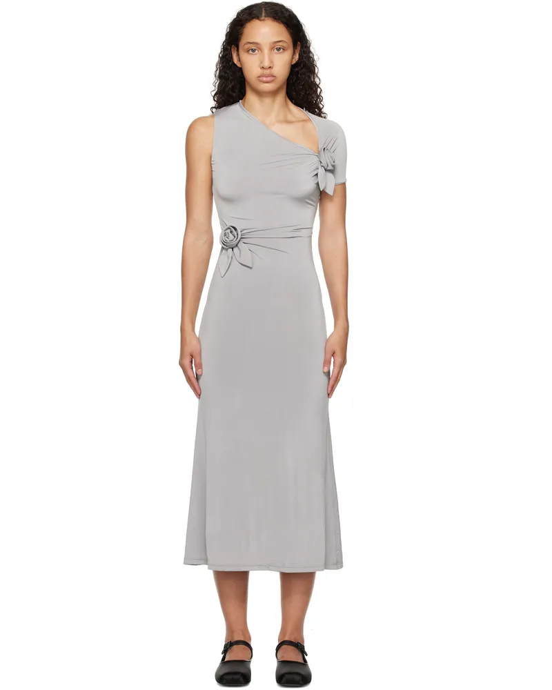 Sandy Liang Gray Fille Midi Dress 030