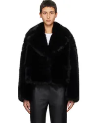 STAND Black Samara Faux-Fur Jacket Black