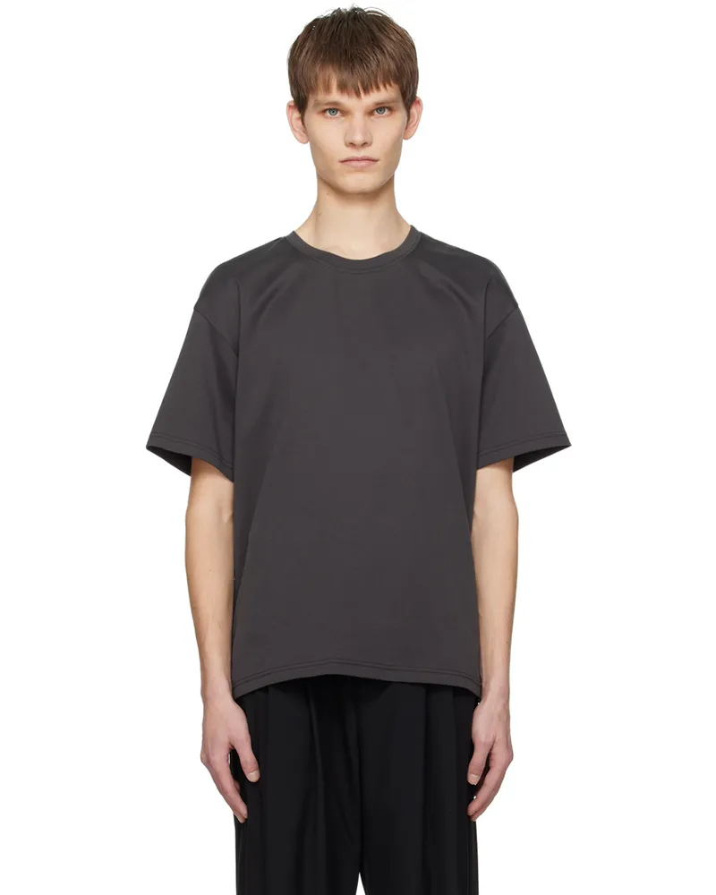 ATTACHMENT Gray Crewneck T-Shirt C