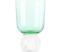 Green Bubble Glass Tumbler