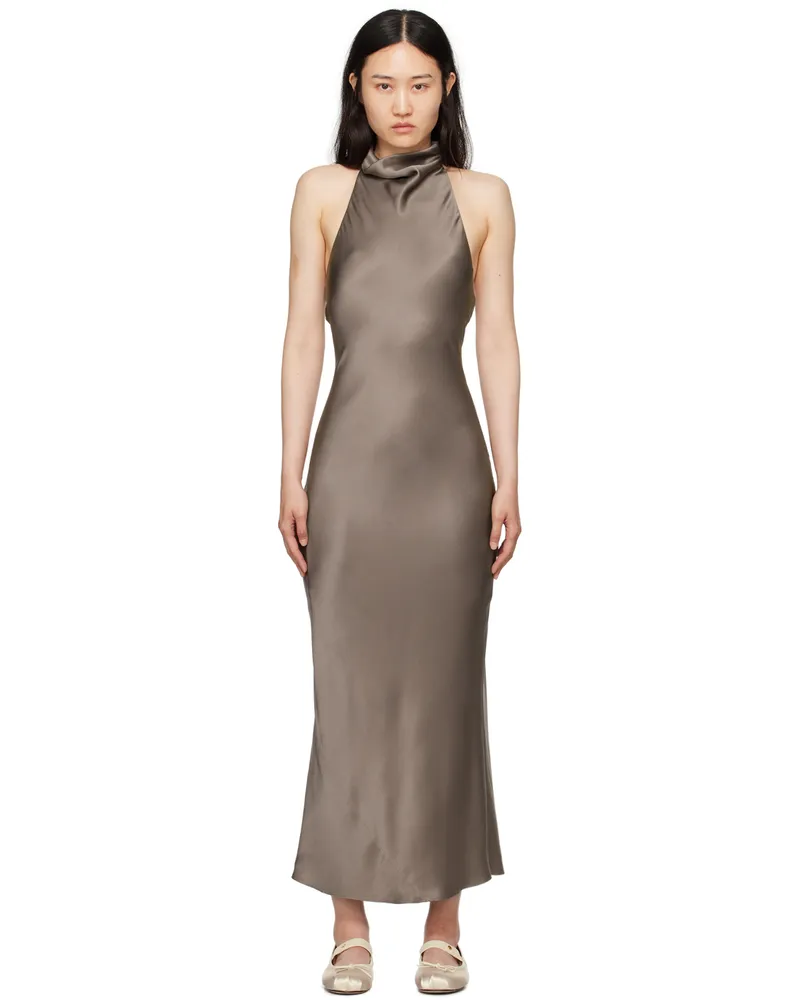 Anine Bing Brown Eliana Maxi Dress Brown
