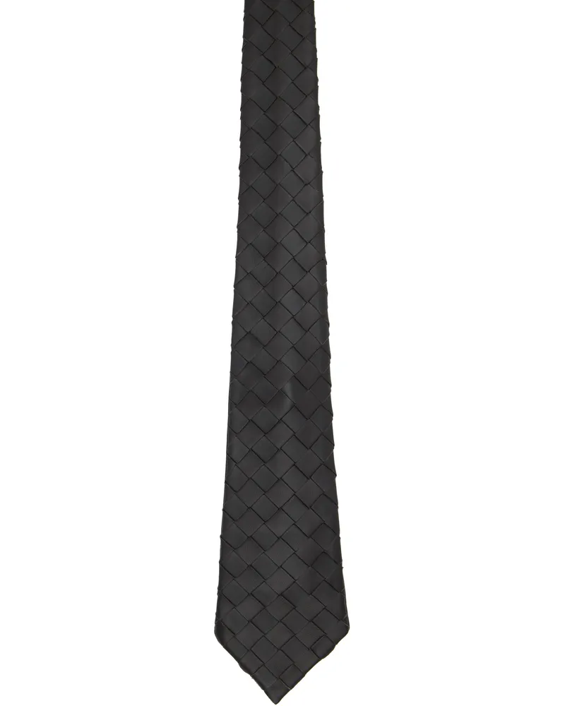Bottega Veneta Brown Intrecciato Leather Tie 2113