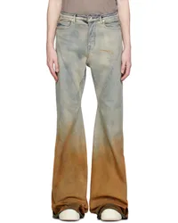 DRKSHDW by Rick Owens Blue & Orange Bias Jeans 4653d