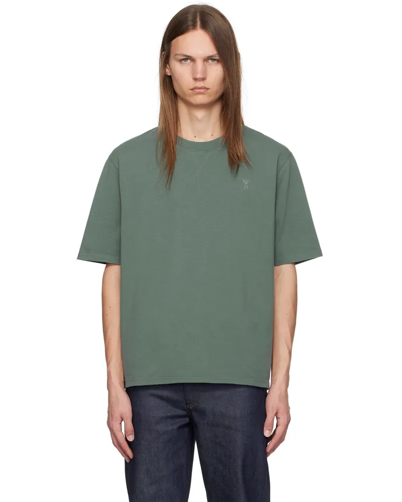 AMI Paris Green Ami de Coeur T-shirt Antique