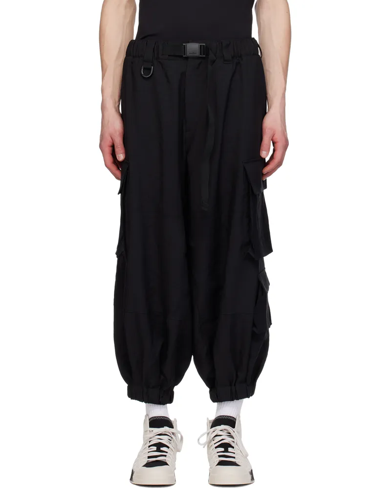 Y-3 Black Sport Uniform Cuff Cargo Pants Black