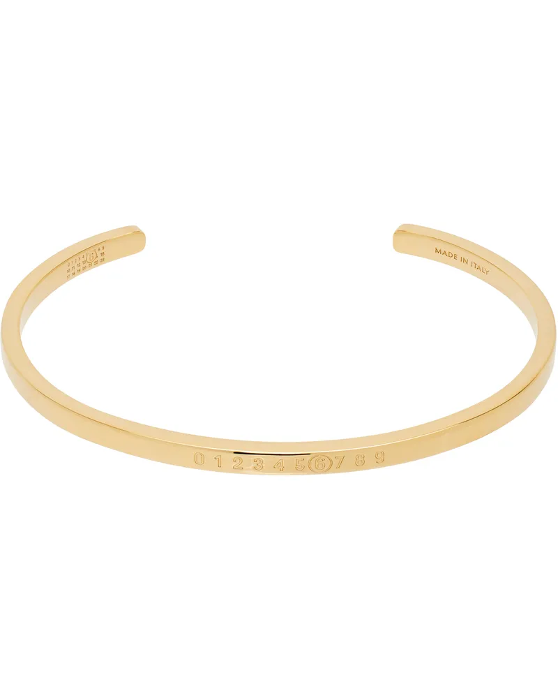 Maison Margiela Gold Numeric Minimal Signature Bracelet 950