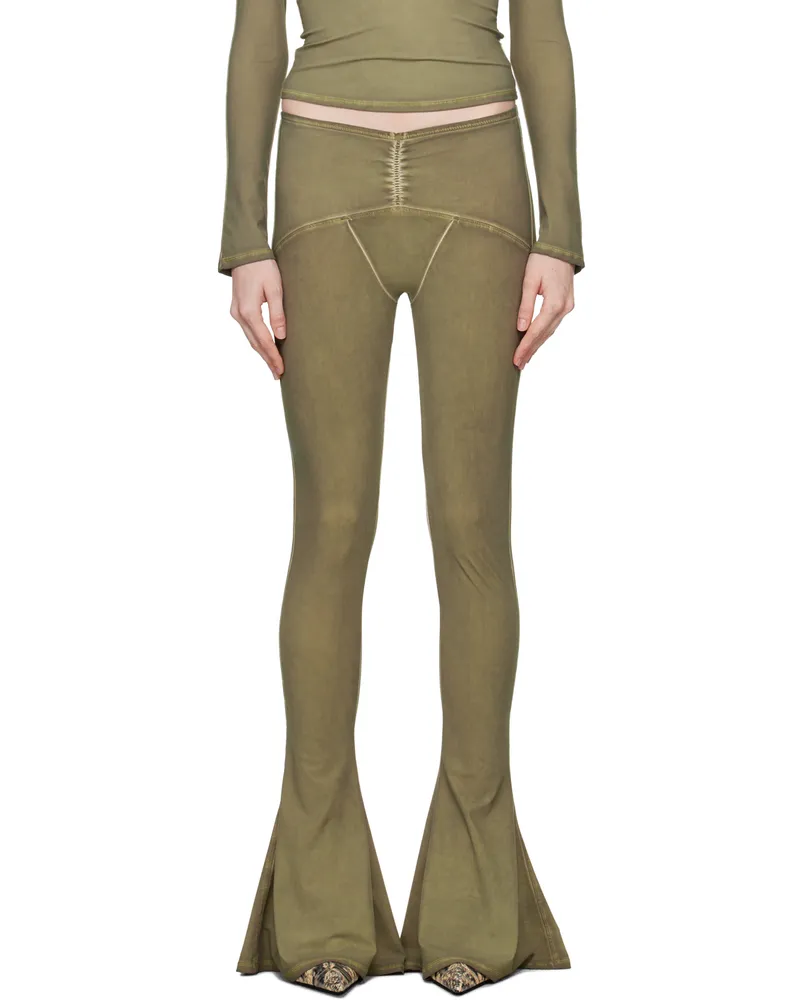 Charlotte Knowles Khaki Ghost Leggings Olive