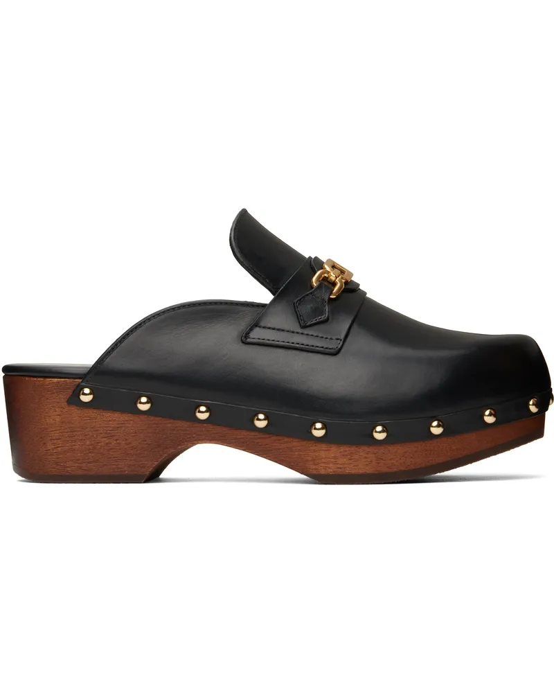 Tom Ford Black Natural Leather Whitney Clogs 1n001