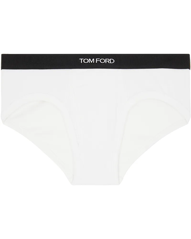 Tom Ford White Cotton Briefs White