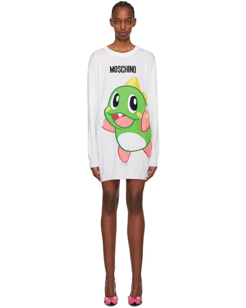 Moschino Off-White Puzzle Bobble Minidress A1001