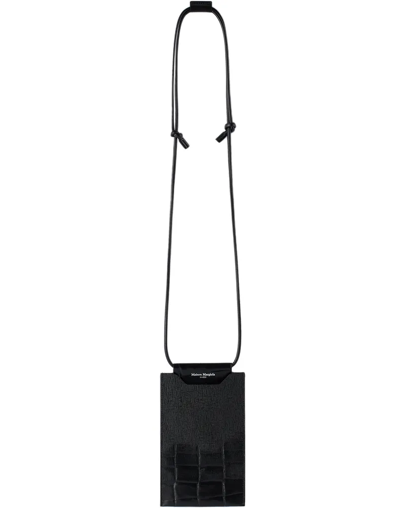 Maison Margiela Black Croc Phone Pouch T8013
